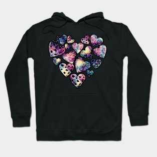 Hand Drawn Watercolor Heart Hoodie